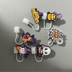 3/25$ Halloween-Themed Silicone Straw Covers Set Of 6